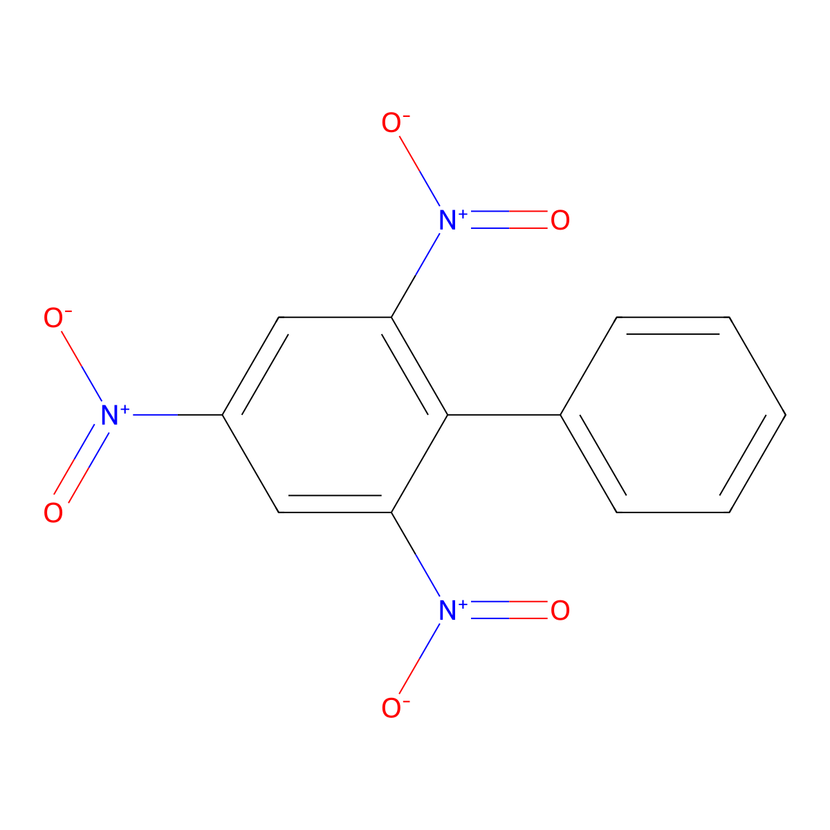 2,4,6-Trinitrobiphenyl molecular structure, CAS 29128-23-2
