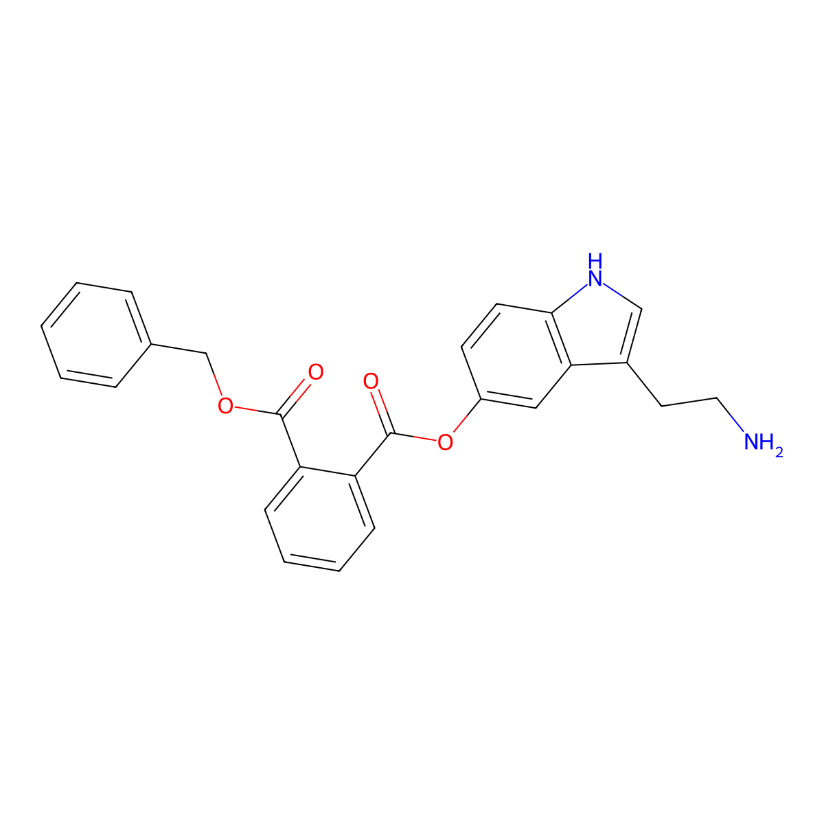 3-(2-aminoethyl)-1H-indol-5-yl benzyl benzene-1,2-dicarboxylate molecular structure, CAS 291280-02-9