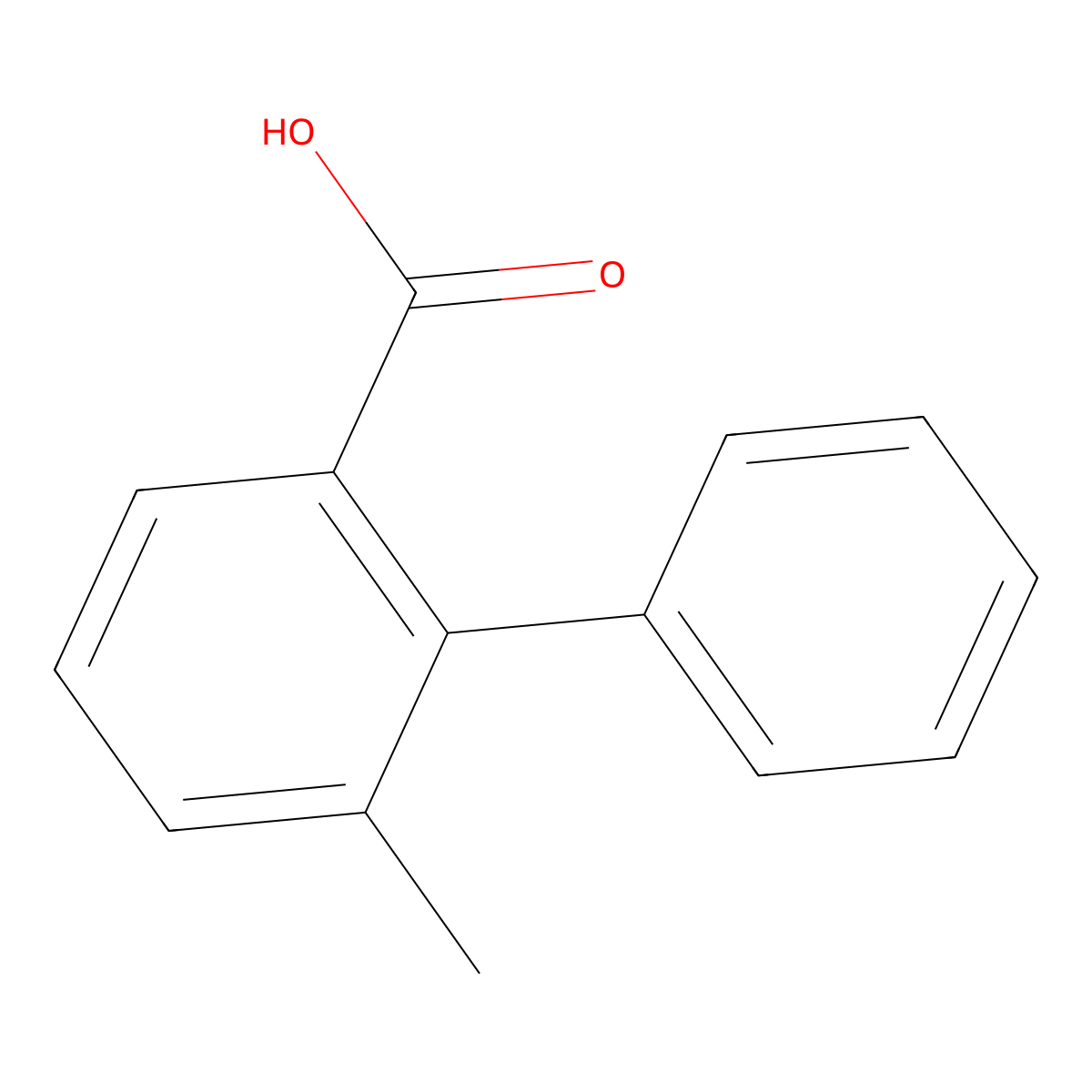 6-Methyl-[1,1'-biphenyl]-2-carboxylic acid molecular structure, CAS 291289-37-7
