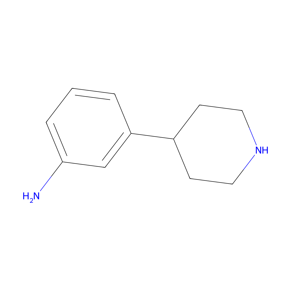 4-(3-Aminophenyl)piperidine molecular structure, CAS 291289-49-1