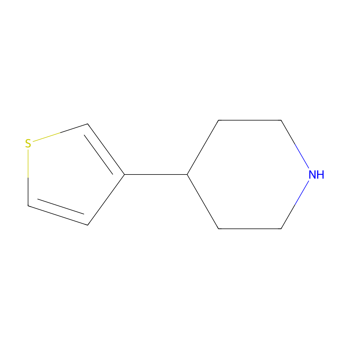 4-(3-Thienyl)piperidine molecular structure, CAS 291289-51-5