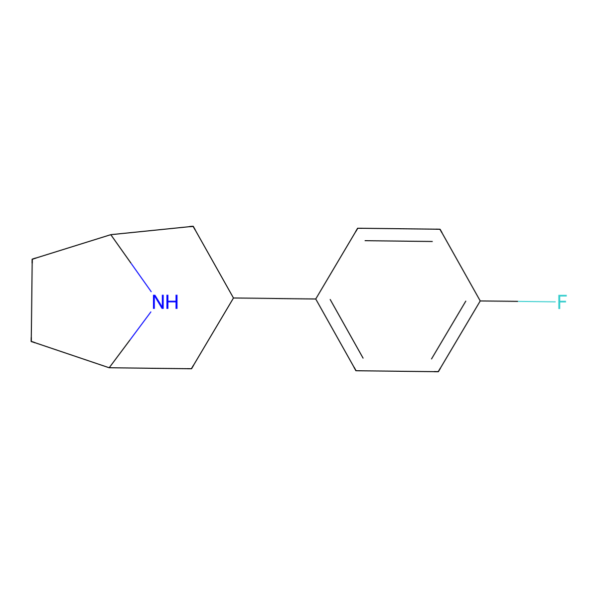 3-(4-Fluorophenyl)-8-azabicyclo[3.2.1]octane molecular structure, CAS 291289-52-6