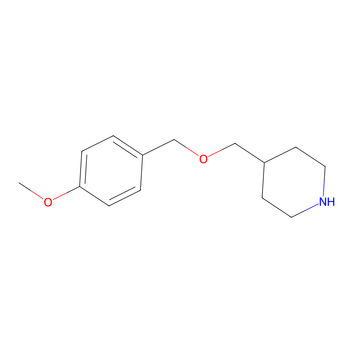 4-((4-Methoxybenzyloxy)methyl)piperidine molecular structure, CAS 291289-74-2
