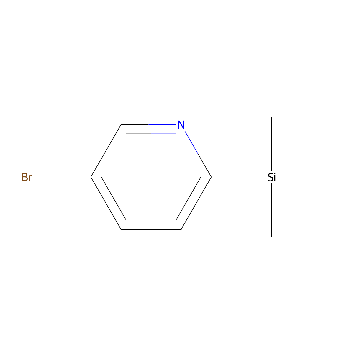5-Bromo-2-(trimethylsilyl)pyridine molecular structure, CAS 291312-74-8
