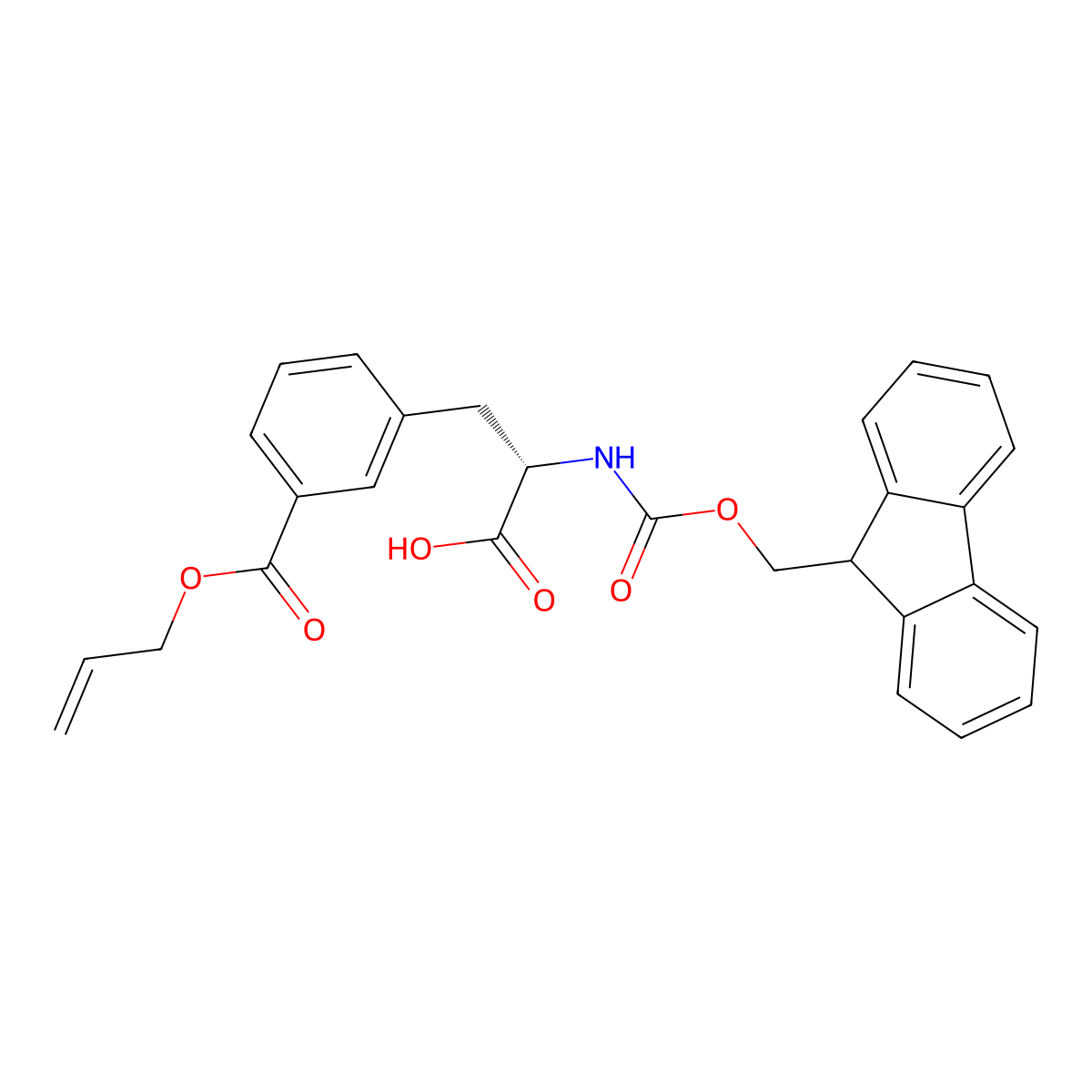 (S)-2-((((9H-fluoren-9-yl)methoxy)carbonyl)amino)-3-(3-((allyloxy)carbonyl)phenyl)propanoic acid molecular structure, CAS 2913141-52-1