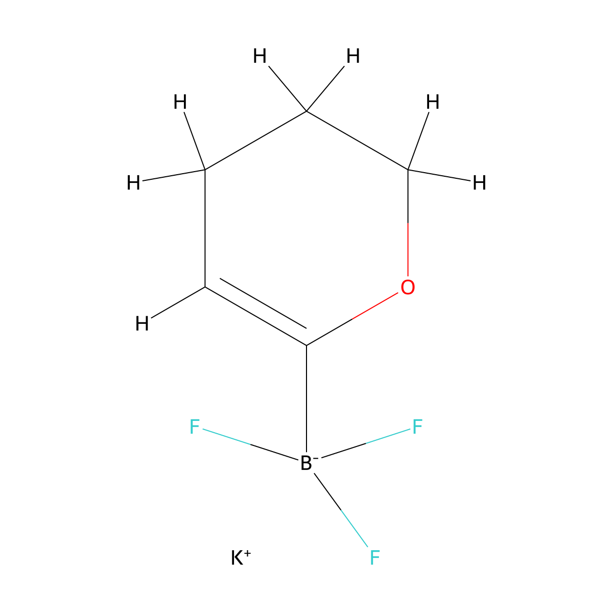 potassium(3,4-dihydro-2H-pyran-6-yl)trifluoroboranuide molecular structure, CAS 2913158-15-1