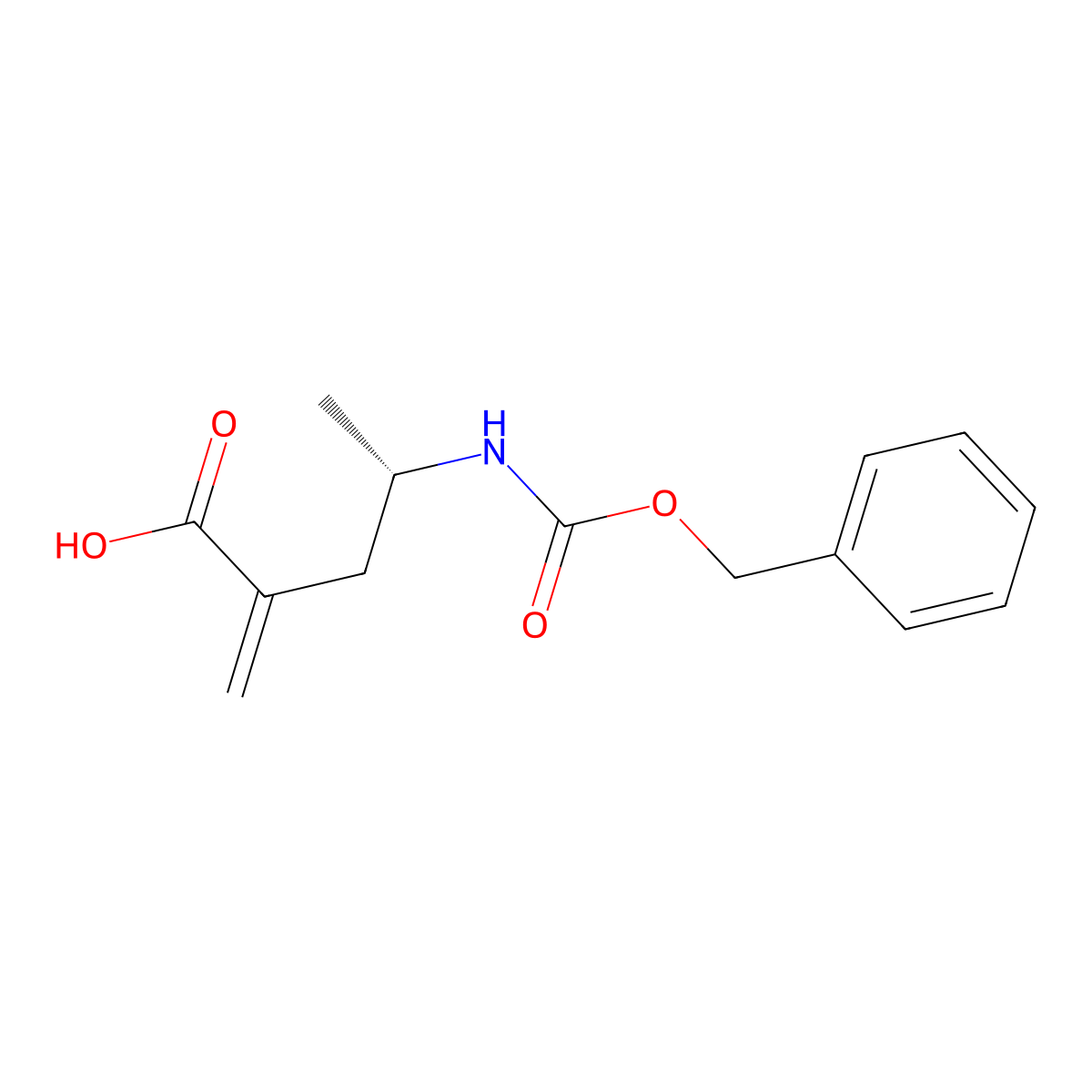 (4S)-4-{[(benzyloxy)carbonyl]amino}-2-methylidenepentanoic acid molecular structure, CAS 2913158-47-9