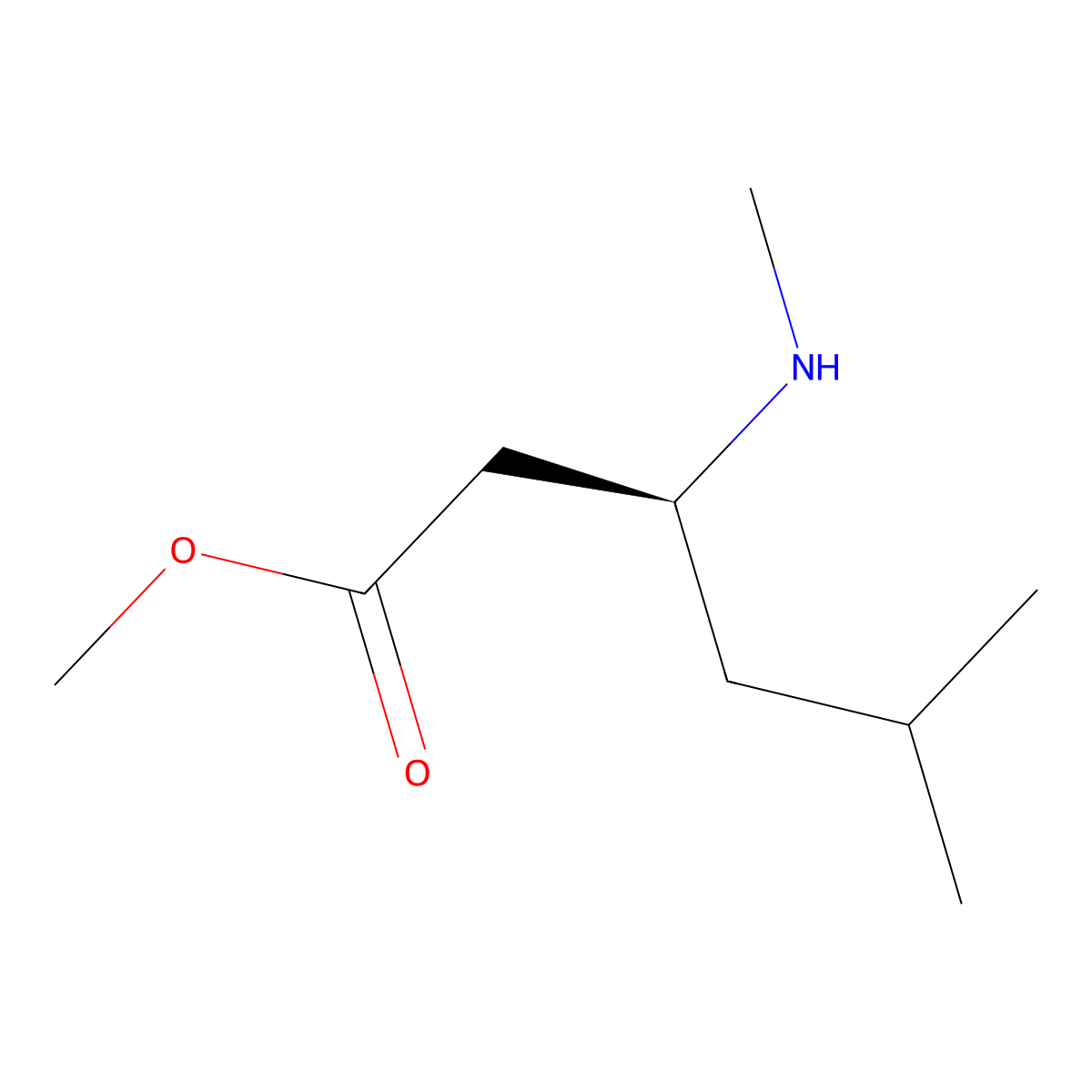 methyl (3S)-5-methyl-3-(methylamino)hexanoate molecular structure, CAS 2913160-05-9