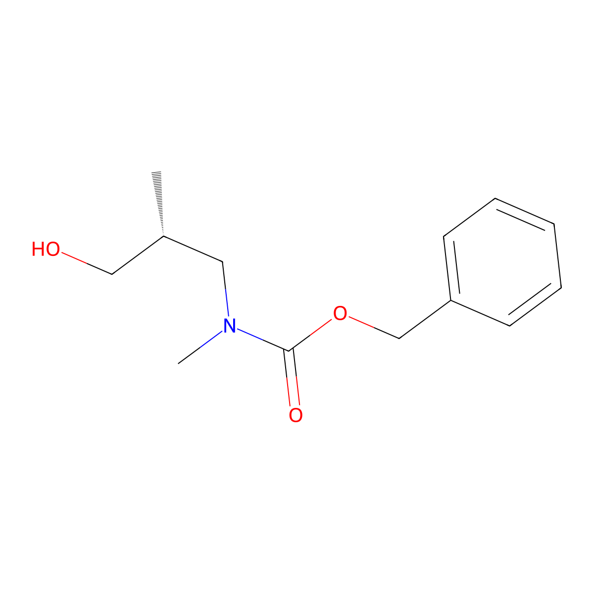 benzyl N-[(2R)-3-hydroxy-2-methylpropyl]-N-methylcarbamate molecular structure, CAS 2913160-17-3