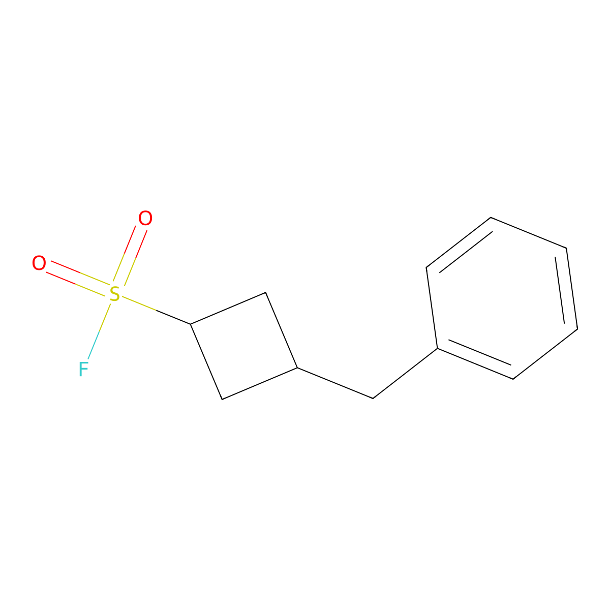 3-Benzylcyclobutane-1-sulfonyl fluoride molecular structure, CAS 2913160-22-0