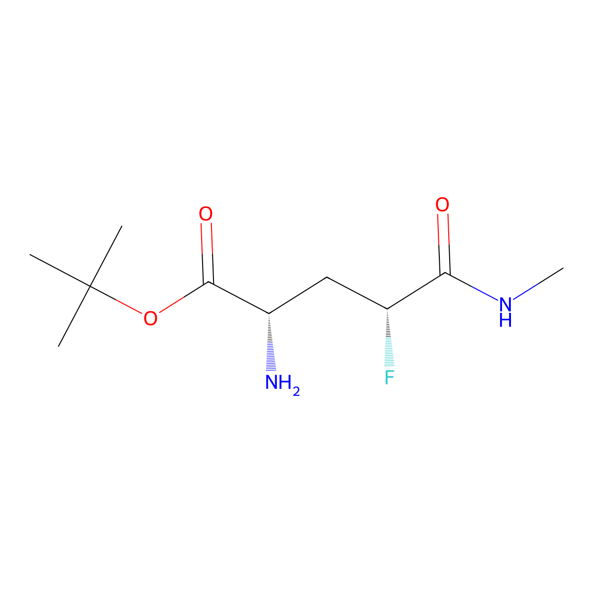 tert-butyl (2S,4R)-2-amino-4-fluoro-4-(methylcarbamoyl)butanoate molecular structure, CAS 2913160-28-6
