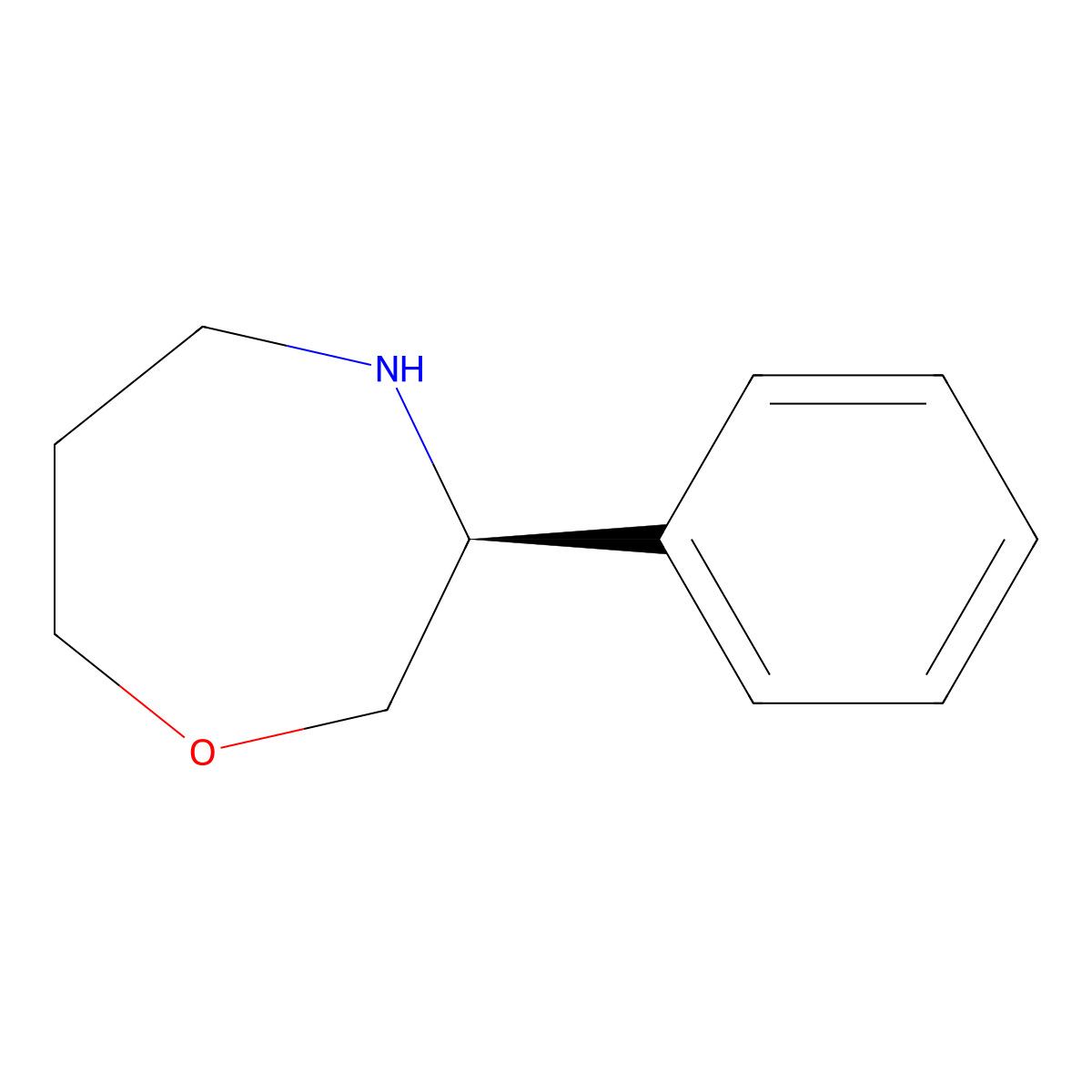(3S)-3-phenyl-1,4-oxazepane molecular structure, CAS 2913160-35-5