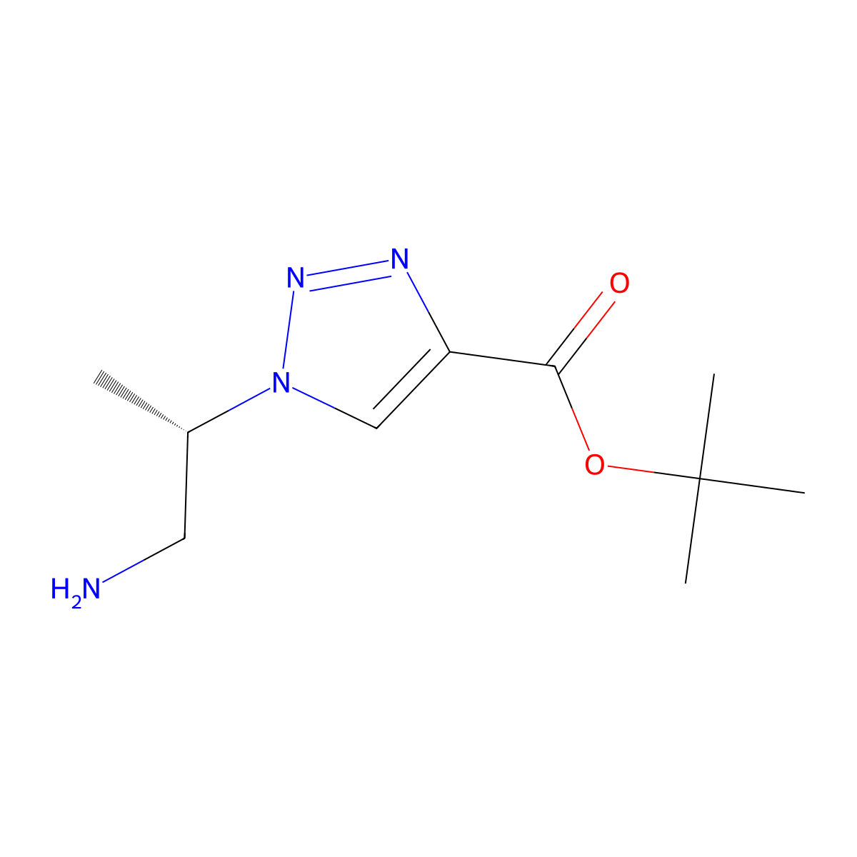 tert-butyl 1-[(2S)-1-aminopropan-2-yl]-1H-1,2,3-triazole-4-carboxylate molecular structure, CAS 2913160-57-1
