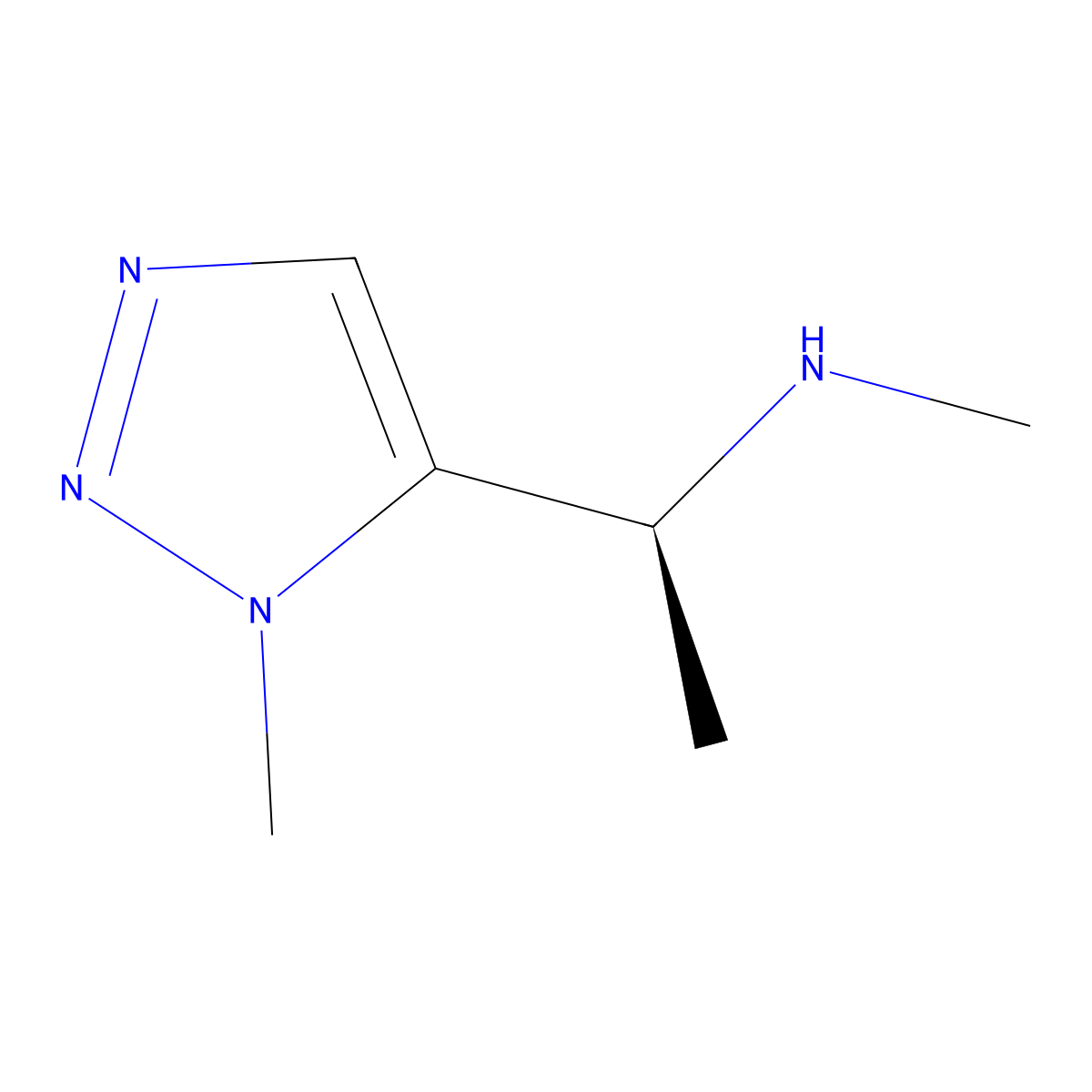 methyl[(1S)-1-(1-methyl-1H-1,2,3-triazol-5-yl)ethyl]amine molecular structure, CAS 2913160-68-4