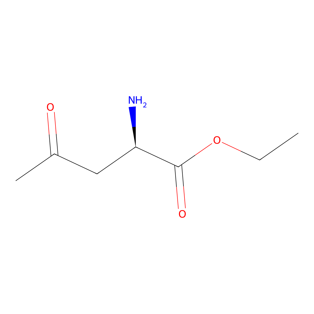 ethyl (2R)-2-amino-4-oxopentanoate molecular structure, CAS 2913160-81-1