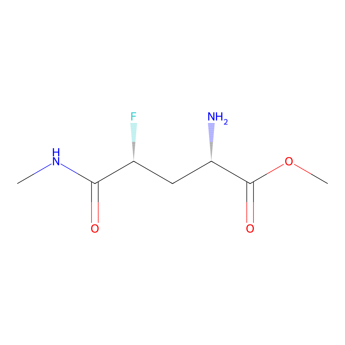 methyl (2S,4R)-2-amino-4-fluoro-4-(methylcarbamoyl)butanoate molecular structure, CAS 2913160-85-5