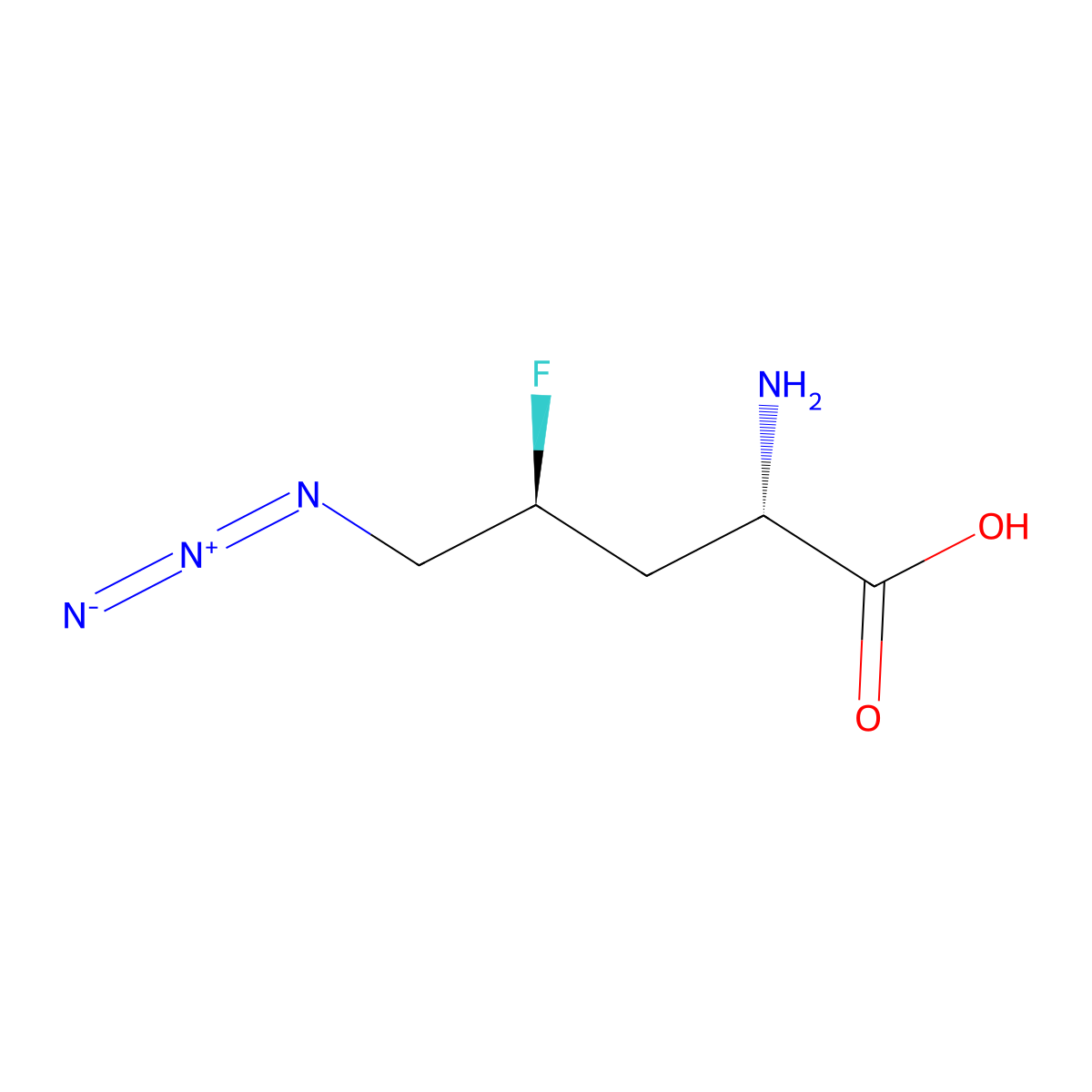 (2S,4S)-2-amino-5-azido-4-fluoropentanoic acid molecular structure, CAS 2913176-37-9