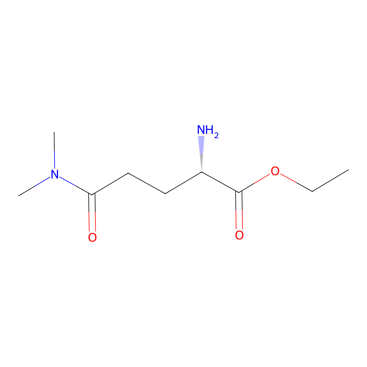 ethyl (2S)-2-amino-4-(dimethylcarbamoyl)butanoate molecular structure, CAS 2913176-88-0