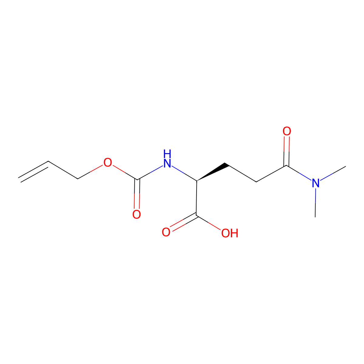 (2S)-4-(dimethylcarbamoyl)-2-{[(prop-2-en-1-yloxy)carbonyl]amino}butanoic acid molecular structure, CAS 2913177-01-0