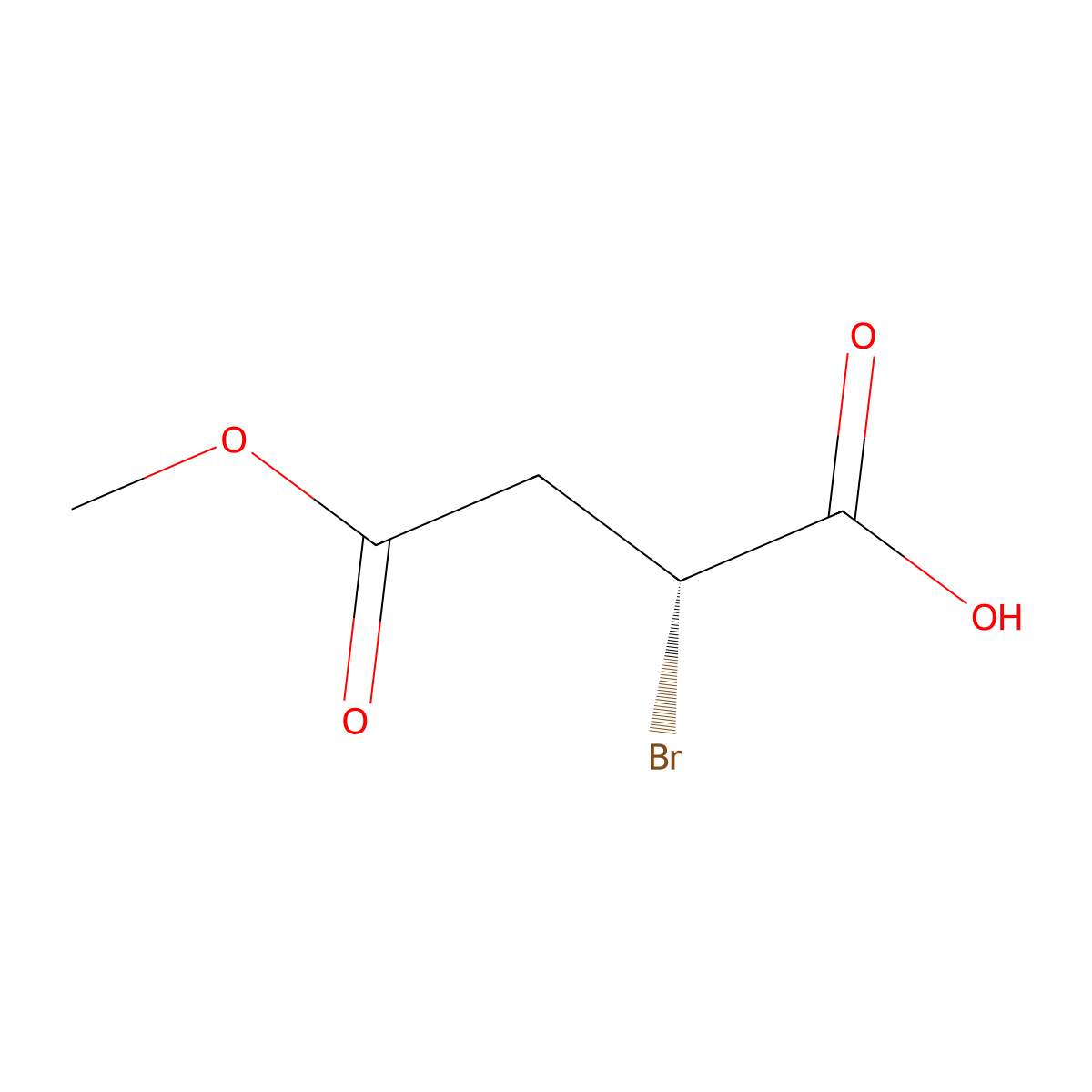 (2R)-2-bromo-4-methoxy-4-oxobutanoic acid molecular structure, CAS 2913177-06-5