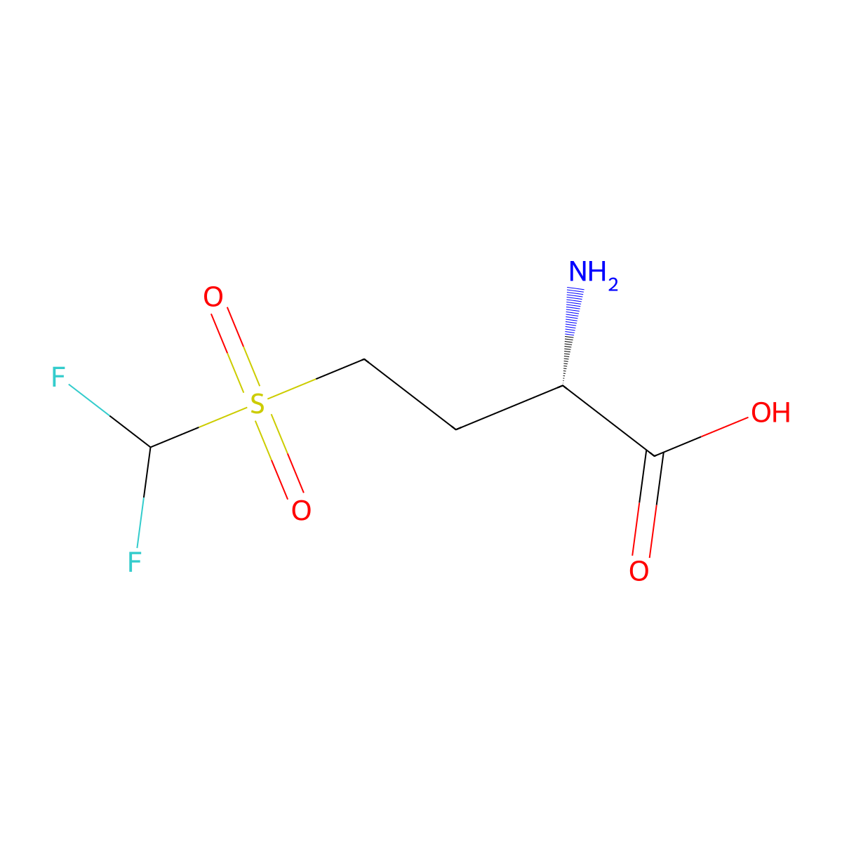 (2S)-2-amino-4-difluoromethanesulfonylbutanoic acid molecular structure, CAS 2913177-70-3
