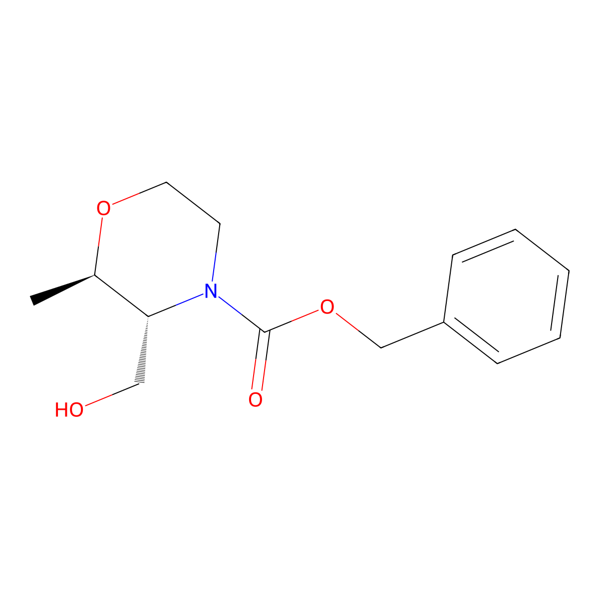 benzyl (2R,3R)-3-(hydroxymethyl)-2-methylmorpholine-4-carboxylate molecular structure, CAS 2913177-73-6
