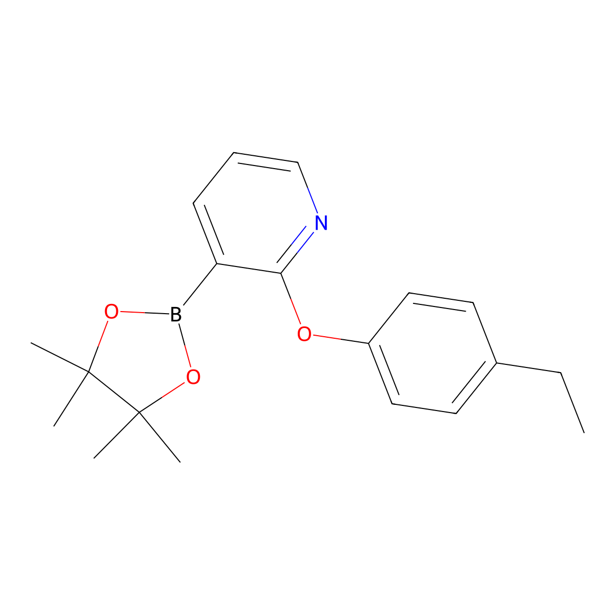 2-(4-Ethylphenoxy)-3-(4,4,5,5-tetramethyl-1,3,2-dioxaborolan-2-yl)pyridine molecular structure, CAS 2913179-23-2