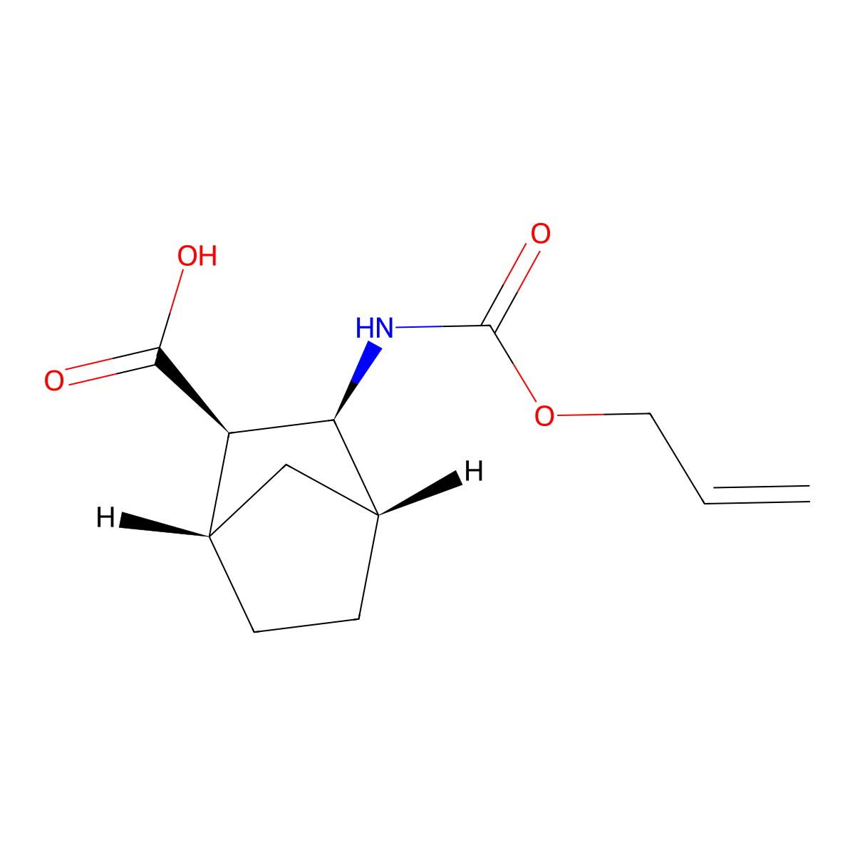 (1S,2R,3S,4R)-3-{[(prop-2-en-1-yloxy)carbonyl]amino}bicyclo[2.2.1]heptane-2-carboxylic acid molecular structure, CAS 2913180-47-7