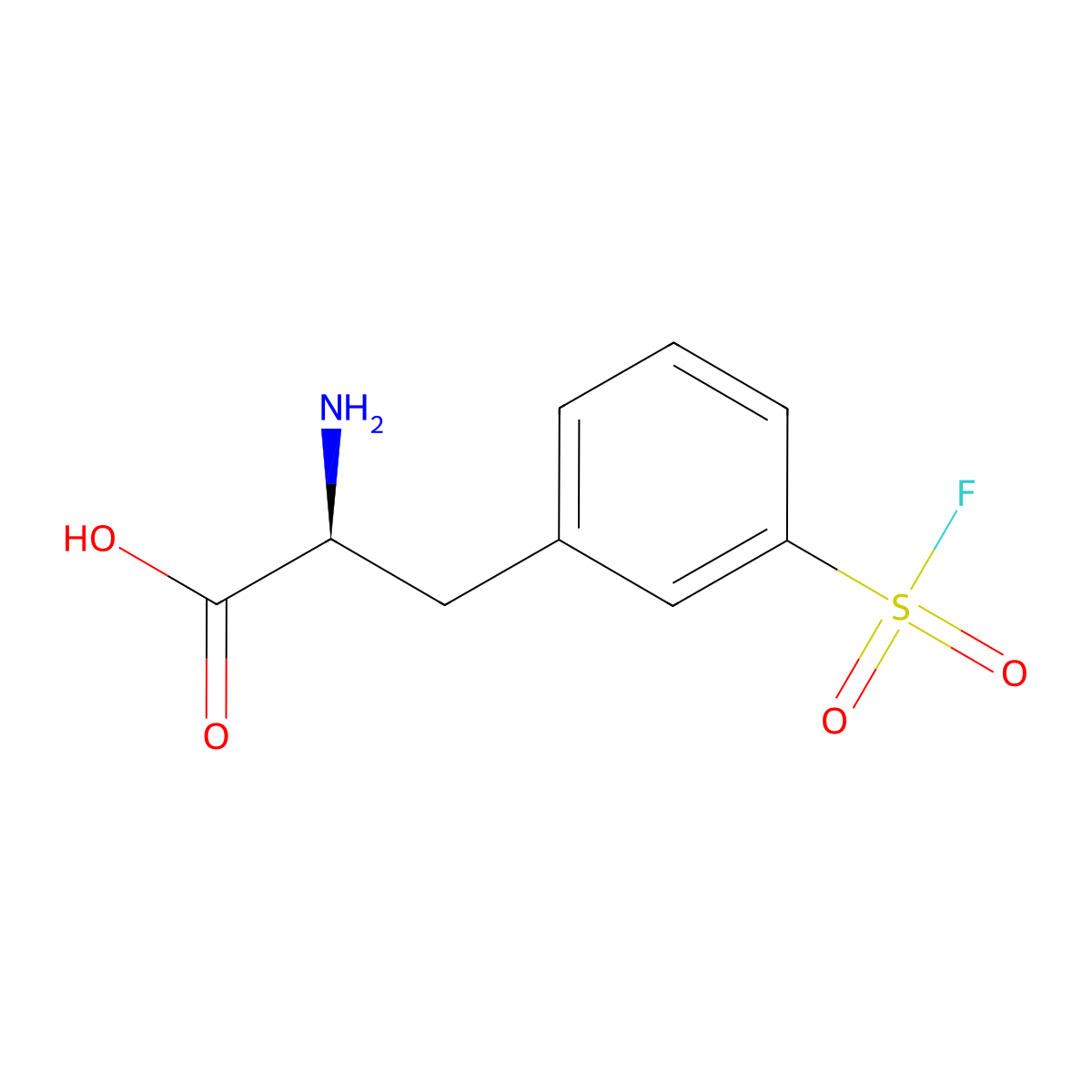 (2S)-2-amino-3-[3-(fluorosulfonyl)phenyl]propanoic acid molecular structure, CAS 2913180-63-7