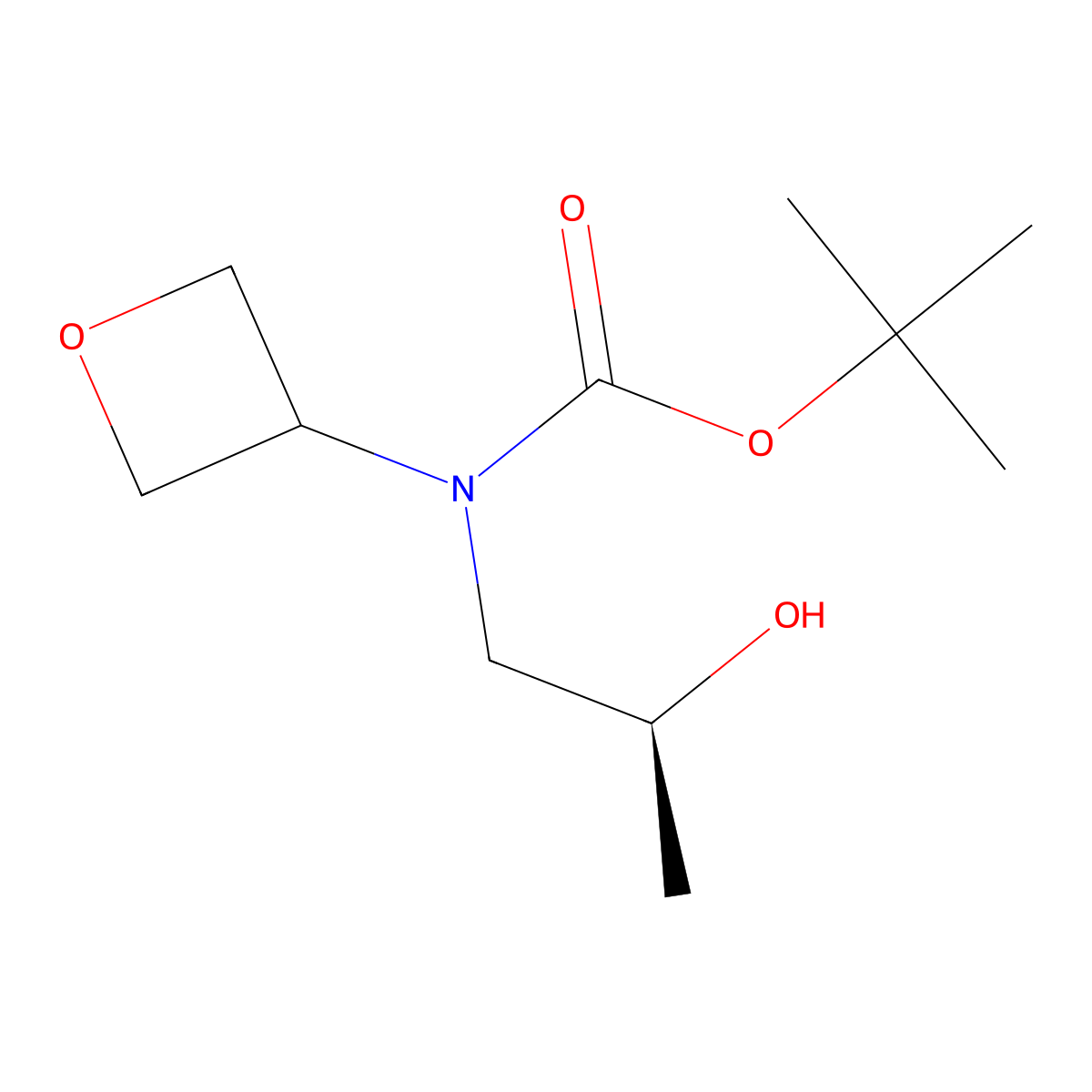 tert-butyl N-[(2S)-2-hydroxypropyl]-N-(oxetan-3-yl)carbamate molecular structure, CAS 2913181-31-2