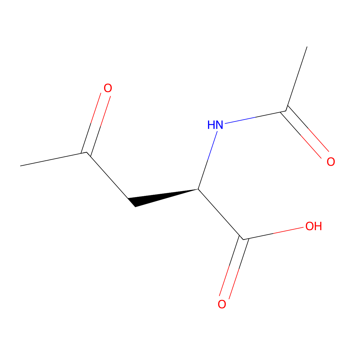 (2R)-2-acetamido-4-oxopentanoic acid molecular structure, CAS 2913181-36-7