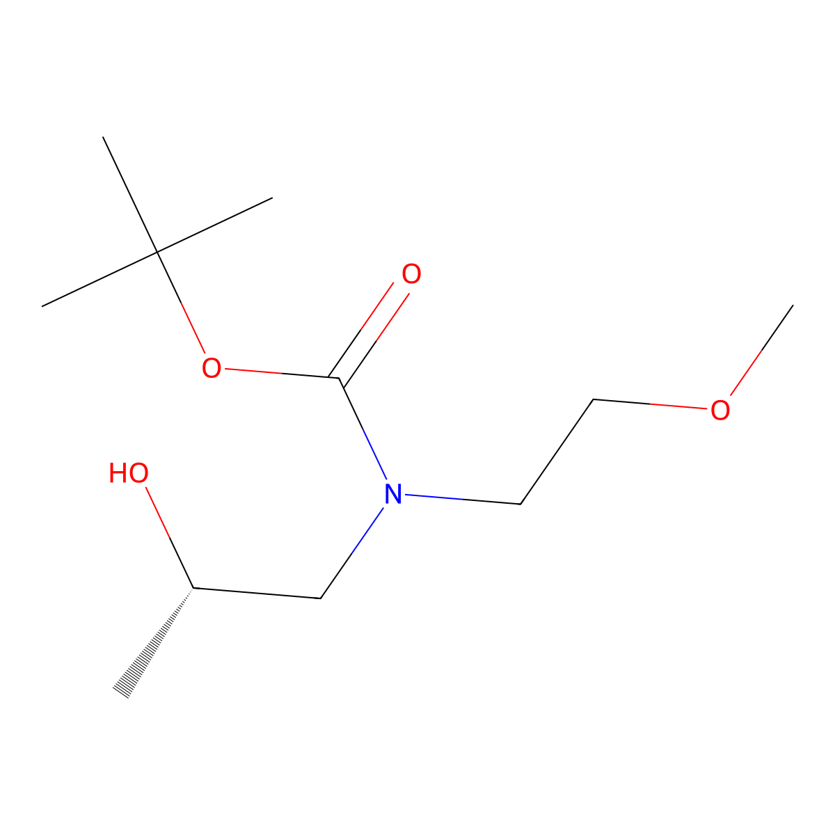 tert-butyl N-[(2S)-2-hydroxypropyl]-N-(2-methoxyethyl)carbamate molecular structure, CAS 2913181-47-0