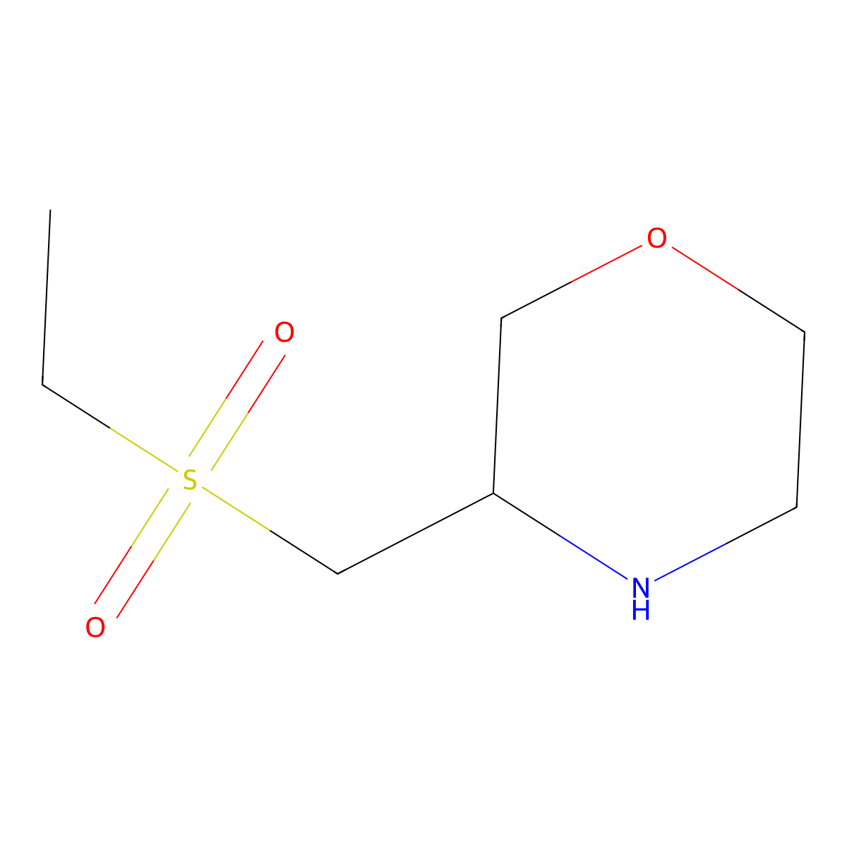 (3S)-3-[(ethanesulfonyl)methyl]morpholine molecular structure, CAS 2913181-59-4