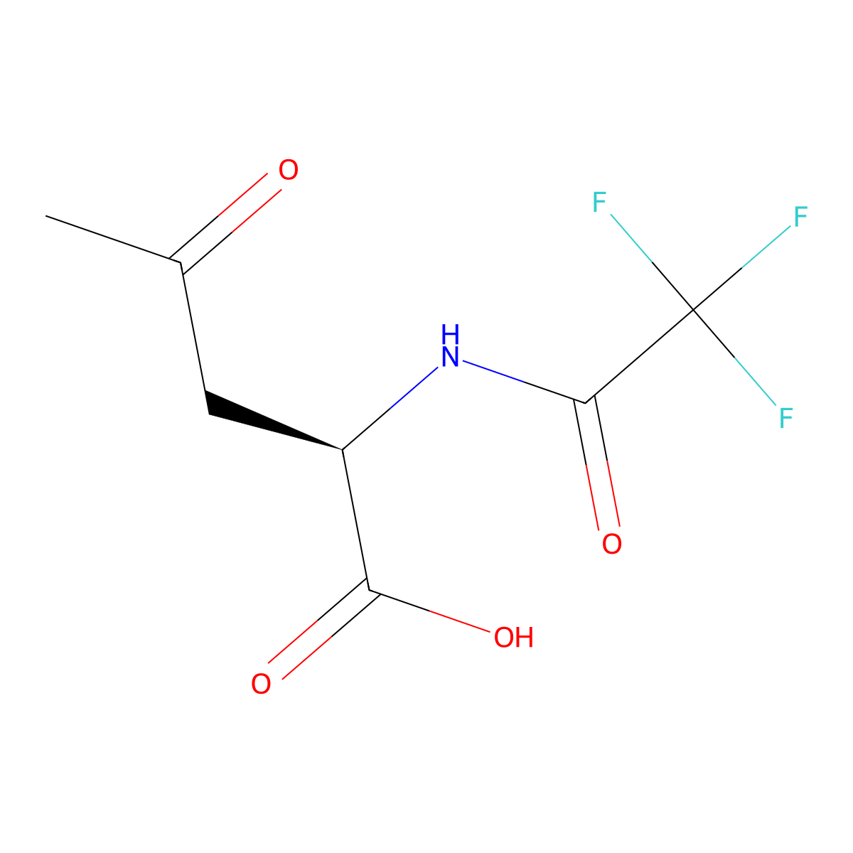 (2R)-4-oxo-2-(2,2,2-trifluoroacetamido)pentanoic acid molecular structure, CAS 2913184-87-7
