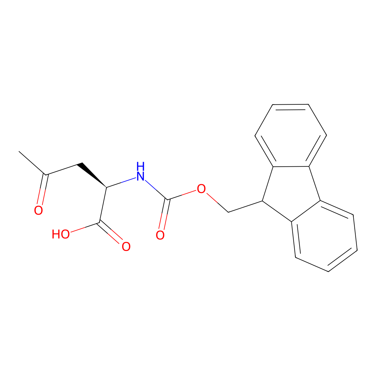(2R)-2-({[(9H-fluoren-9-yl)methoxy]carbonyl}amino)-4-oxopentanoic acid molecular structure, CAS 2913184-98-0