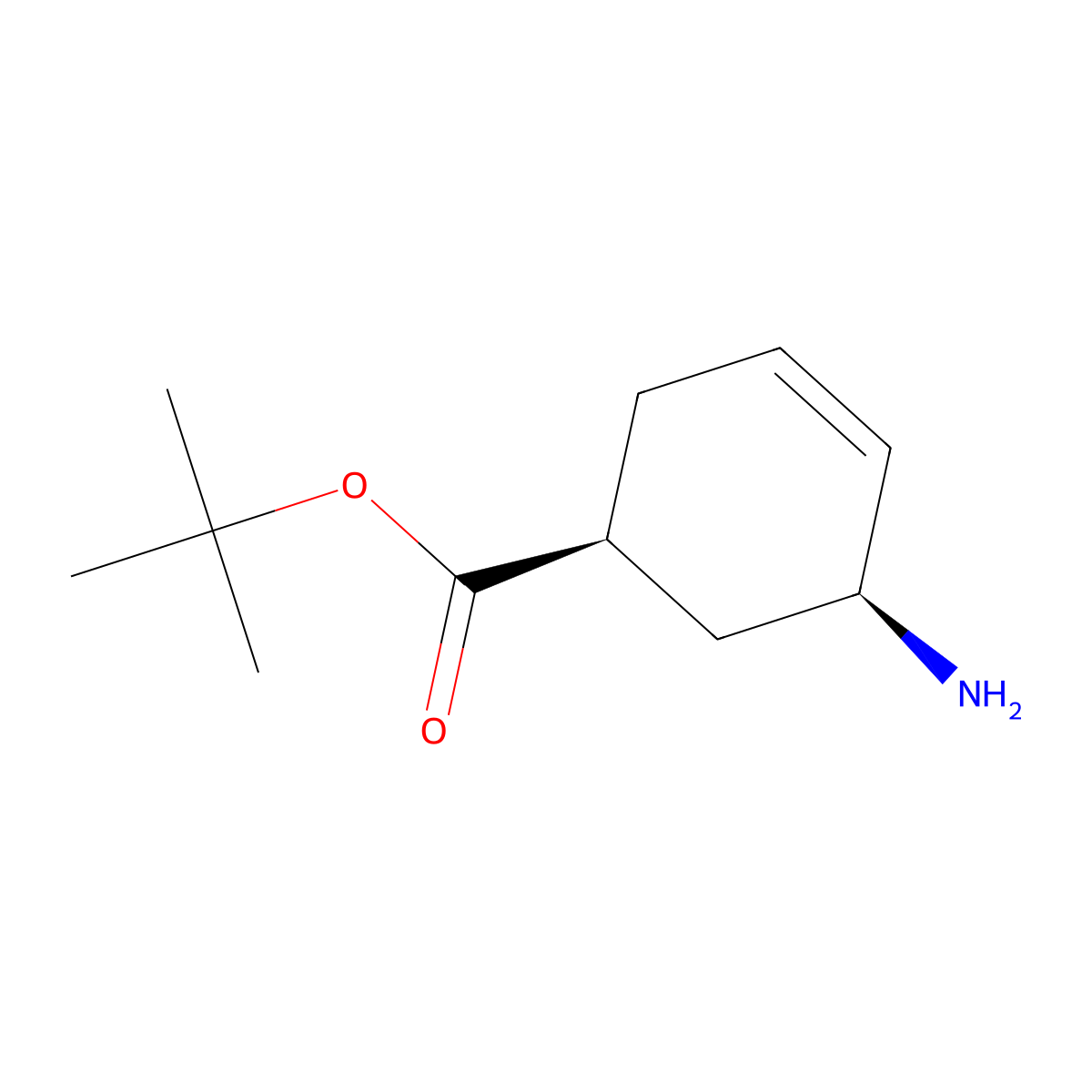 tert-butyl (1S,5S)-5-aminocyclohex-3-ene-1-carboxylate molecular structure, CAS 2913185-05-2
