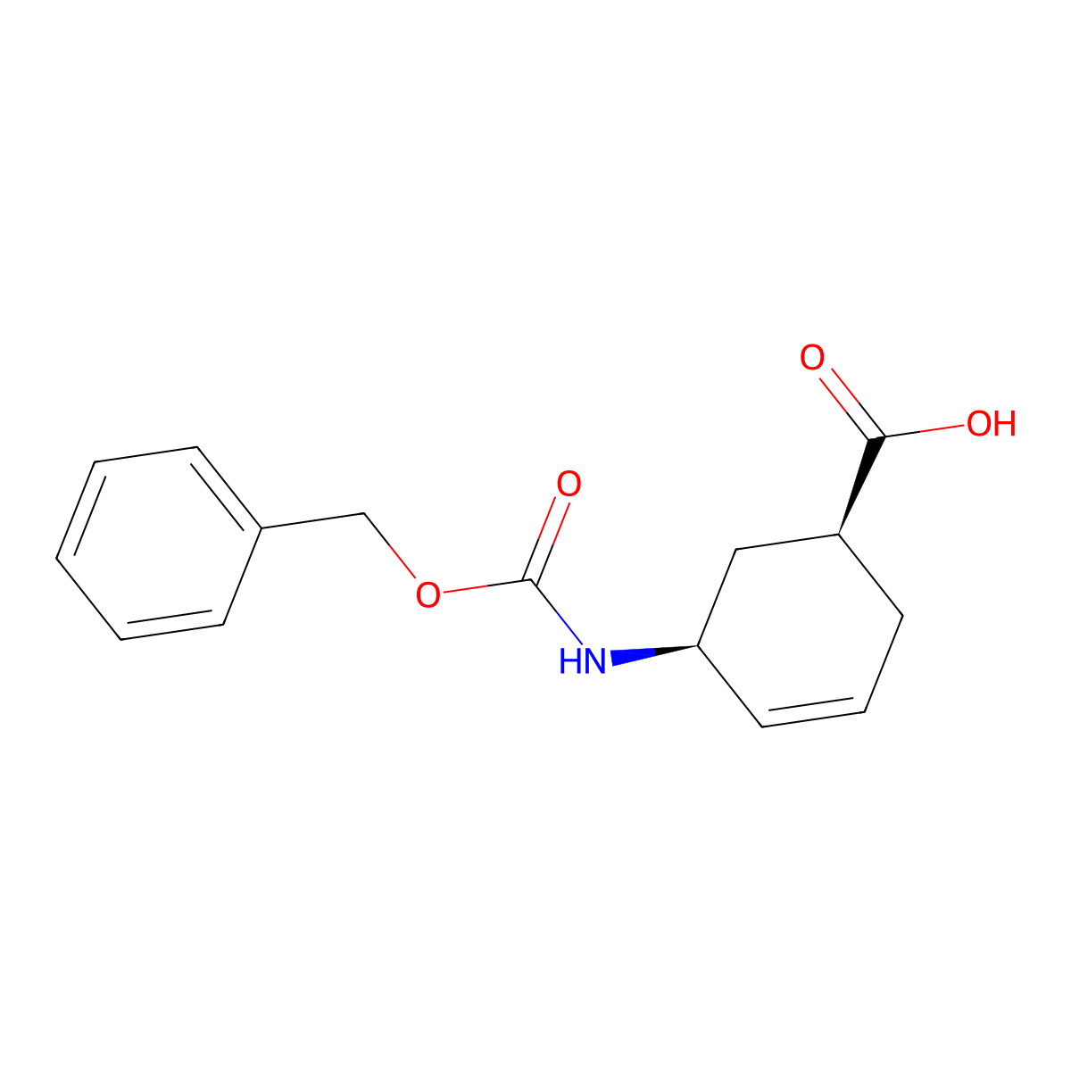 (1S,5S)-5-{[(benzyloxy)carbonyl]amino}cyclohex-3-ene-1-carboxylic acid molecular structure, CAS 2913185-11-0