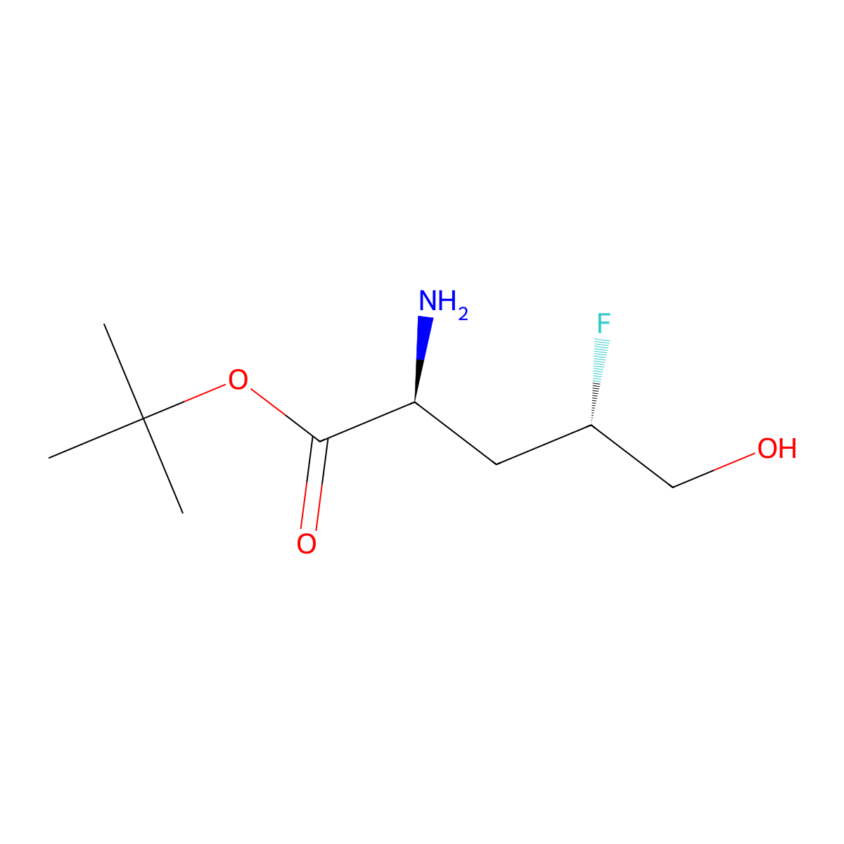 tert-butyl (2S,4S)-2-amino-4-fluoro-5-hydroxypentanoate molecular structure, CAS 2913185-17-6