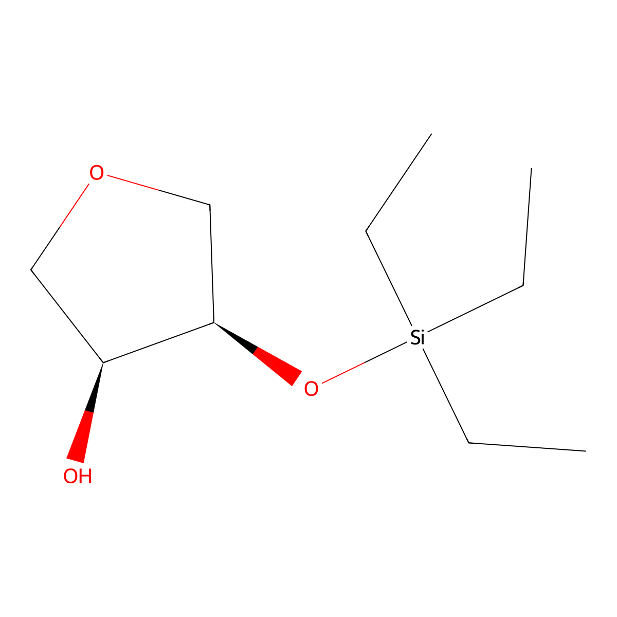 (3S,4R)-4-[(triethylsilyl)oxy]oxolan-3-ol molecular structure, CAS 2913185-41-6
