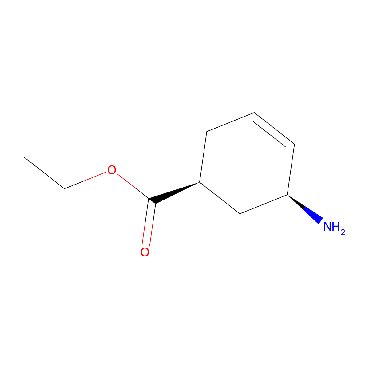 ethyl (1S,5S)-5-aminocyclohex-3-ene-1-carboxylate molecular structure, CAS 2913185-47-2
