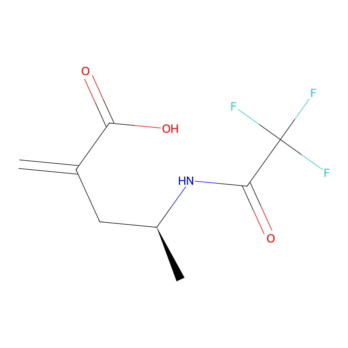 (4S)-2-methylidene-4-(2,2,2-trifluoroacetamido)pentanoic acid molecular structure, CAS 2913185-71-2