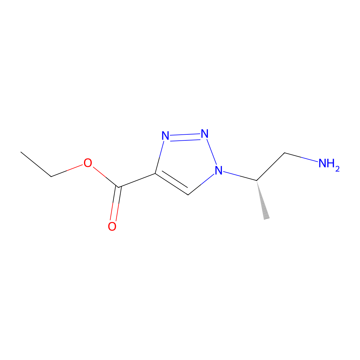ethyl 1-[(2S)-1-aminopropan-2-yl]-1H-1,2,3-triazole-4-carboxylate molecular structure, CAS 2913185-89-2