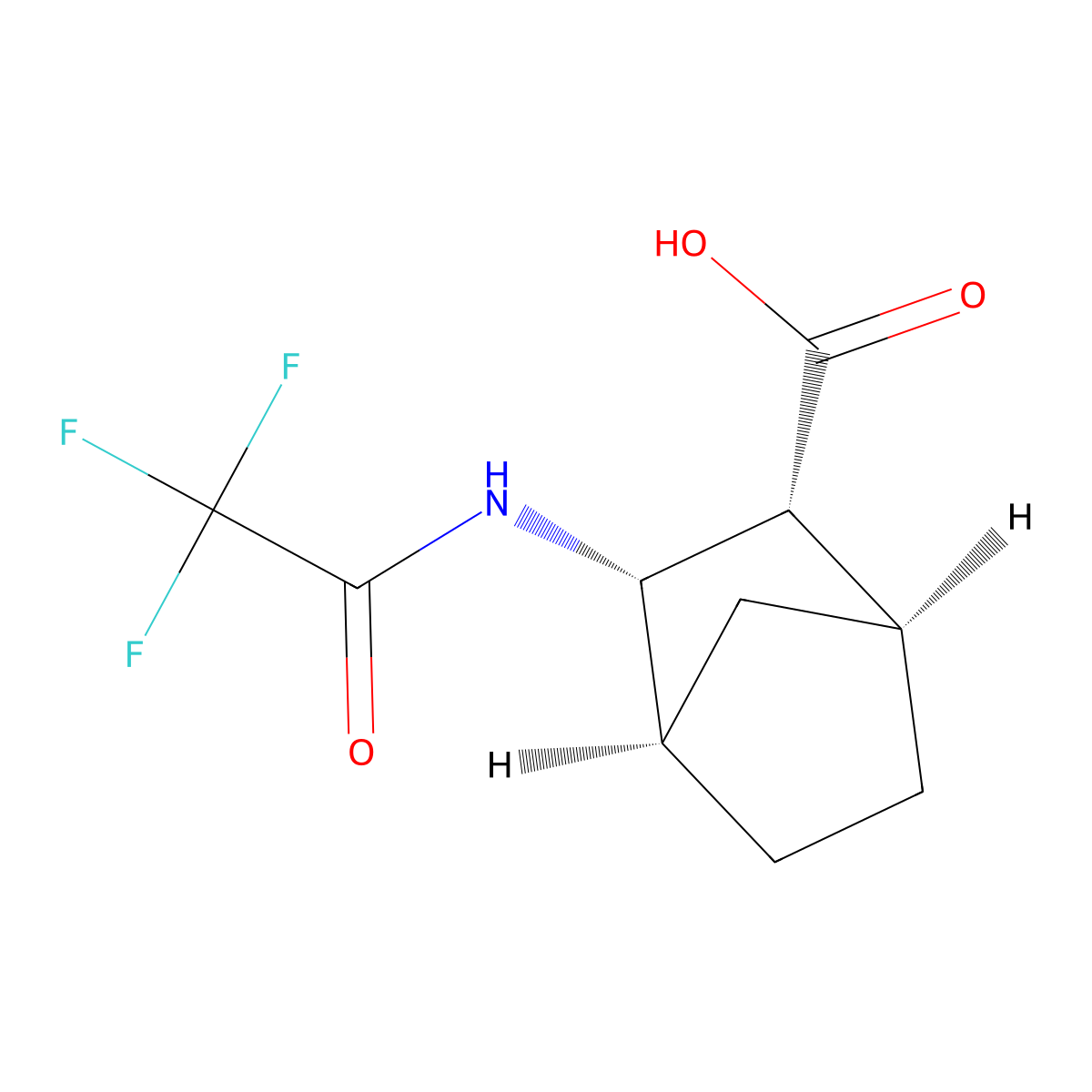 (1S,2R,3S,4R)-3-(2,2,2-trifluoroacetamido)bicyclo[2.2.1]heptane-2-carboxylic acid molecular structure, CAS 2913186-18-0