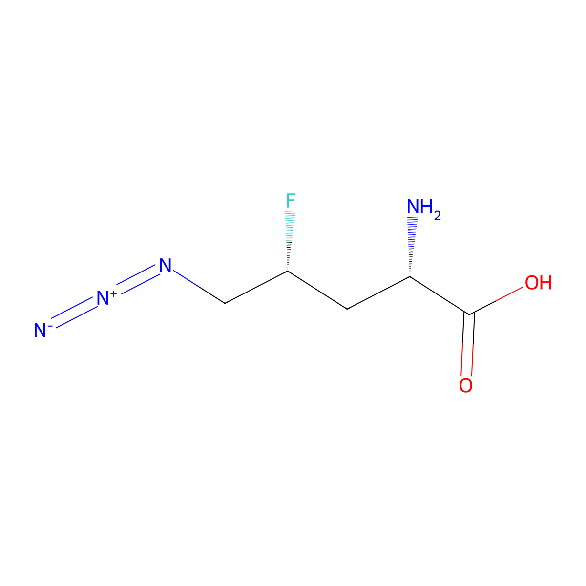 (2S,4R)-2-amino-5-azido-4-fluoropentanoic acid molecular structure, CAS 2913186-24-8