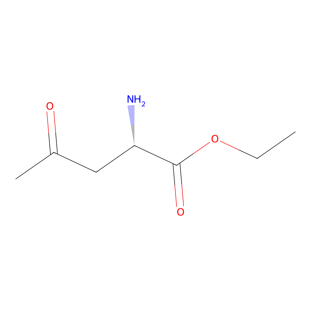 ethyl (2S)-2-amino-4-oxopentanoate molecular structure, CAS 2913186-25-9
