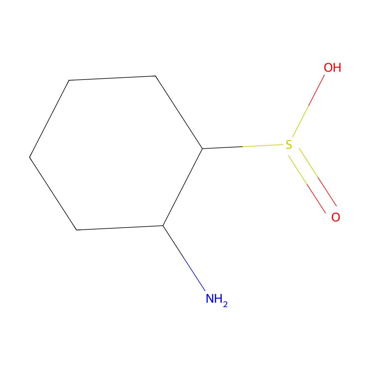 (1R,2S)-2-aminocyclohexane-1-sulfinic acid molecular structure, CAS 2913221-48-2