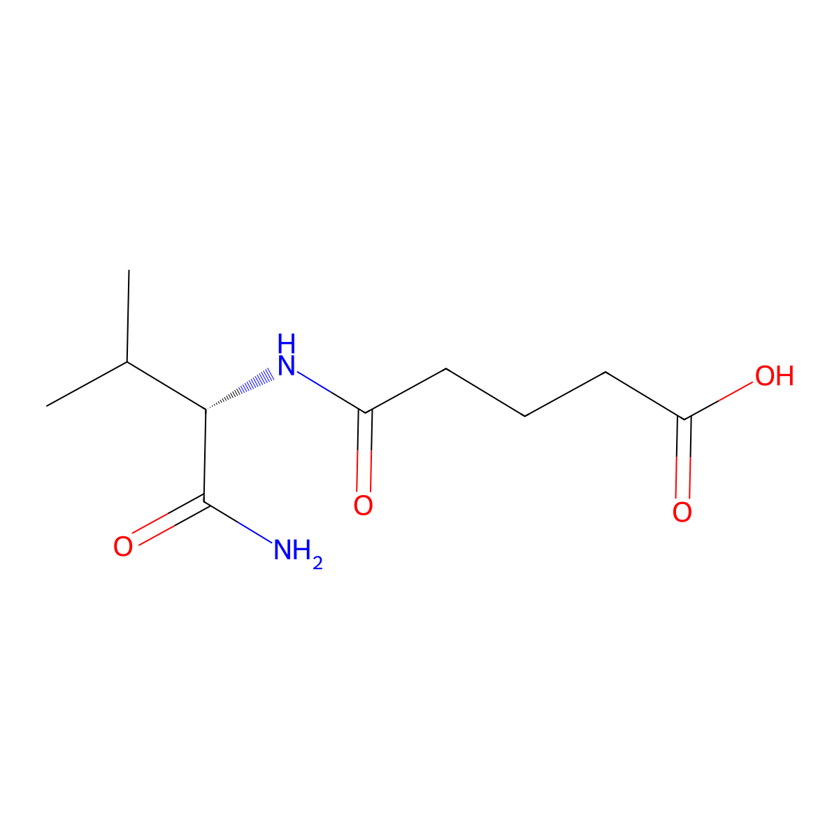 4-(((1S)-1-carbamoyl-2-methylpropyl)carbamoyl)butanoic acid molecular structure, CAS 2913226-45-4