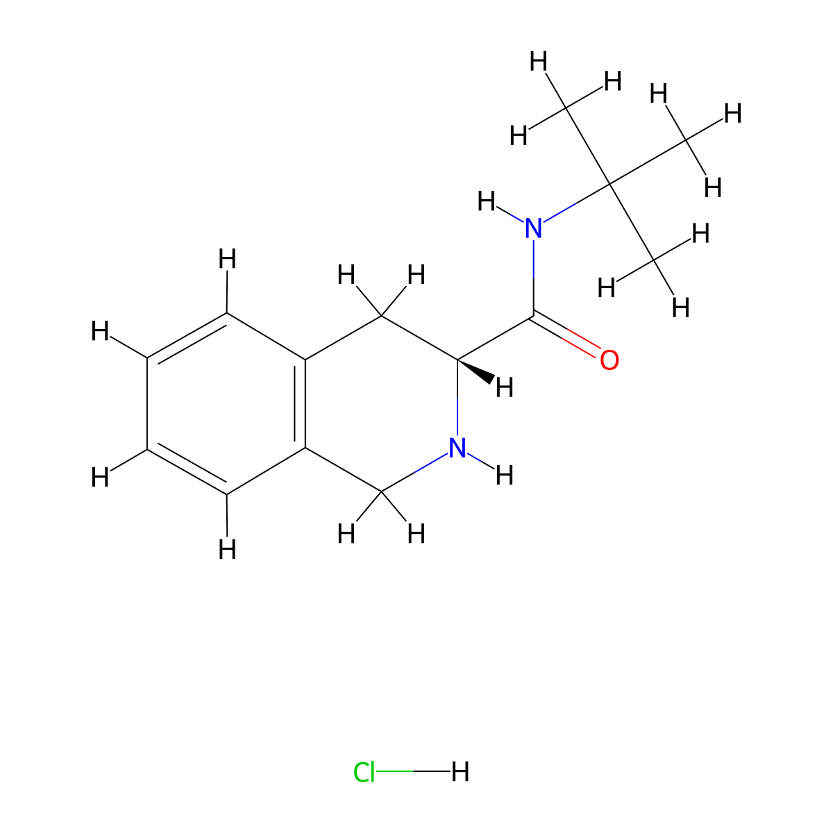 (3R)-N-tert-butyl-1,2,3,4-tetrahydroisoquinoline-3-carboxamide hydrochloride molecular structure, CAS 2913226-52-3