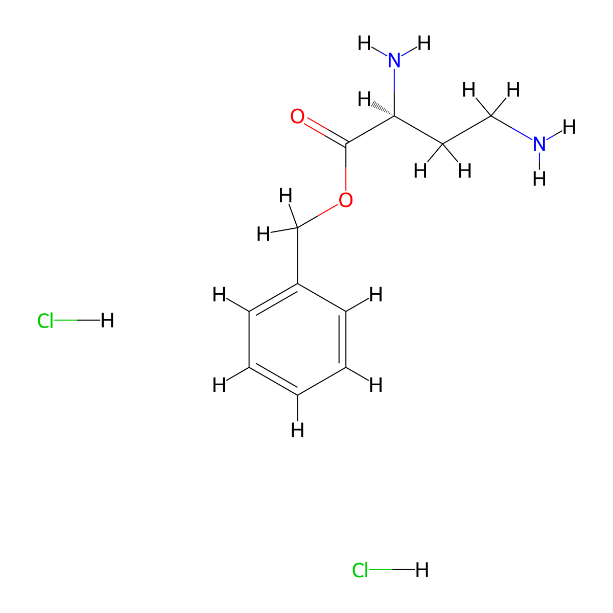 benzyl (2S)-2,4-diaminobutanoate dihydrochloride molecular structure, CAS 2913226-59-0