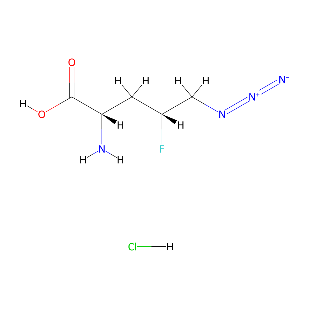 (2S,4R)-2-amino-5-azido-4-fluoropentanoicacidhydrochloride molecular structure, CAS 2913229-06-6